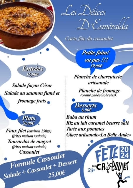 Fête du Cassoulet aux Délices d'Esméralda !